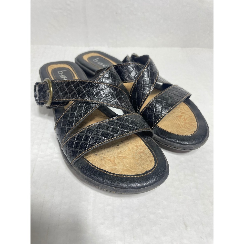 b.o.c. Born Concept Womens Black Strappy Sandals C37500 CHK16 Size 7M
